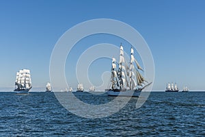 Famous tallships under sail